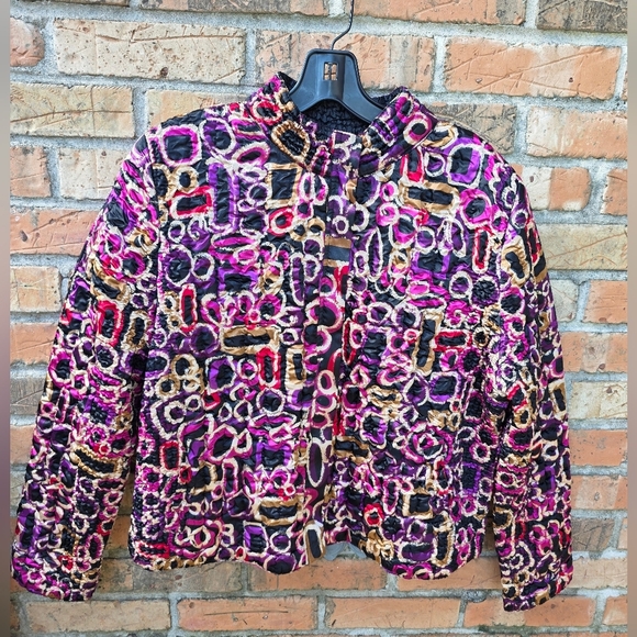 Ruby Rd. Women's Multicolor Bomber Jacket - Picture 1 of 7